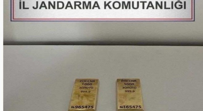 2 kilo kaçak külçe altın ele geçirildi