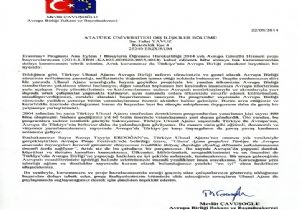 Çavuşoğlu'ndan ATAÜNİ'ye AB teşekkürü