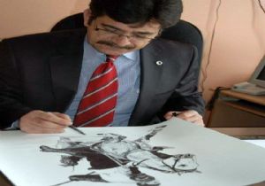 Erzurum sevdasını tuvale döktü