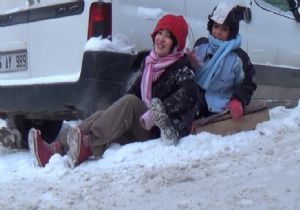 Kar büyüklere çile, çocuklara eğlence