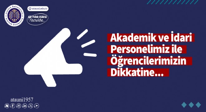 ATAUNİV'de yüz yüze eğitime 1 günlük ara