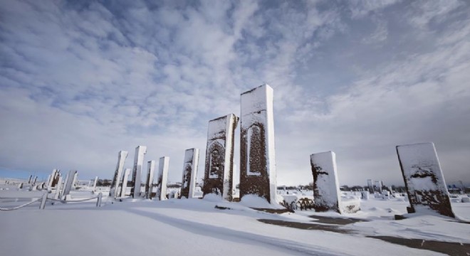 Anadolu Orhun Abideleri beyaza büründü