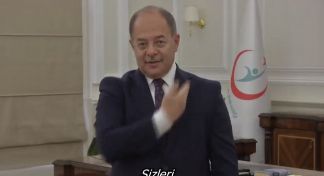 Bakan Akdağ'dan işaret diliyle mesaj