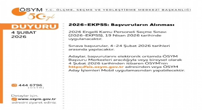 EKPSS 19 Nisan'da yapılacak