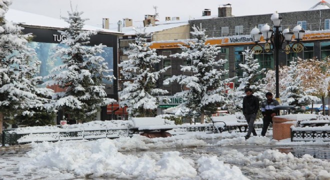 Erzurum'da beyaz gündem