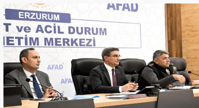 Erzurum'da karla mücadele gündemi