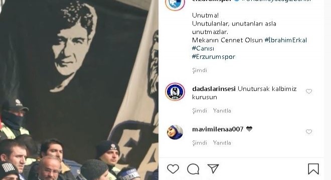 Erzurumspor'dan İbrahim Erkal'a vefa