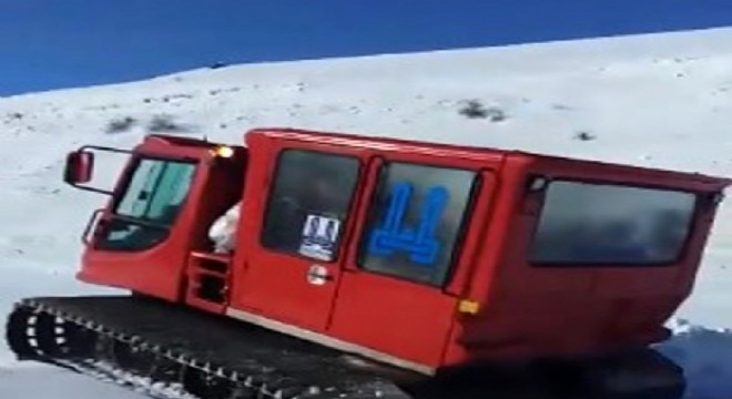 Karne alıp evlerine snow trackla döndüler