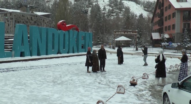 Palandöken'de kar coşkusu