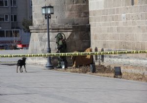 Yakutiye'de şüpheli paket fünye ile imha edildi 