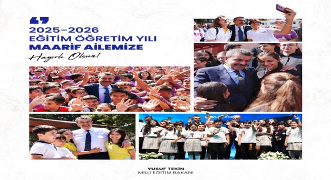 Tekin'den yeni eğitim öğretim yılı mesajı