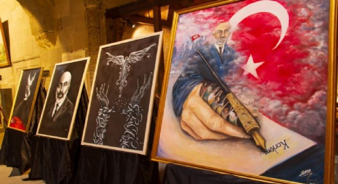 Yakutiye GSL'den “Âkif” temalı resim sergisi