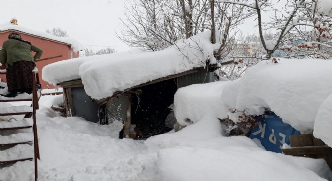 Yedisu'da kar kalınlığı 1,5 metreye ulaştı
